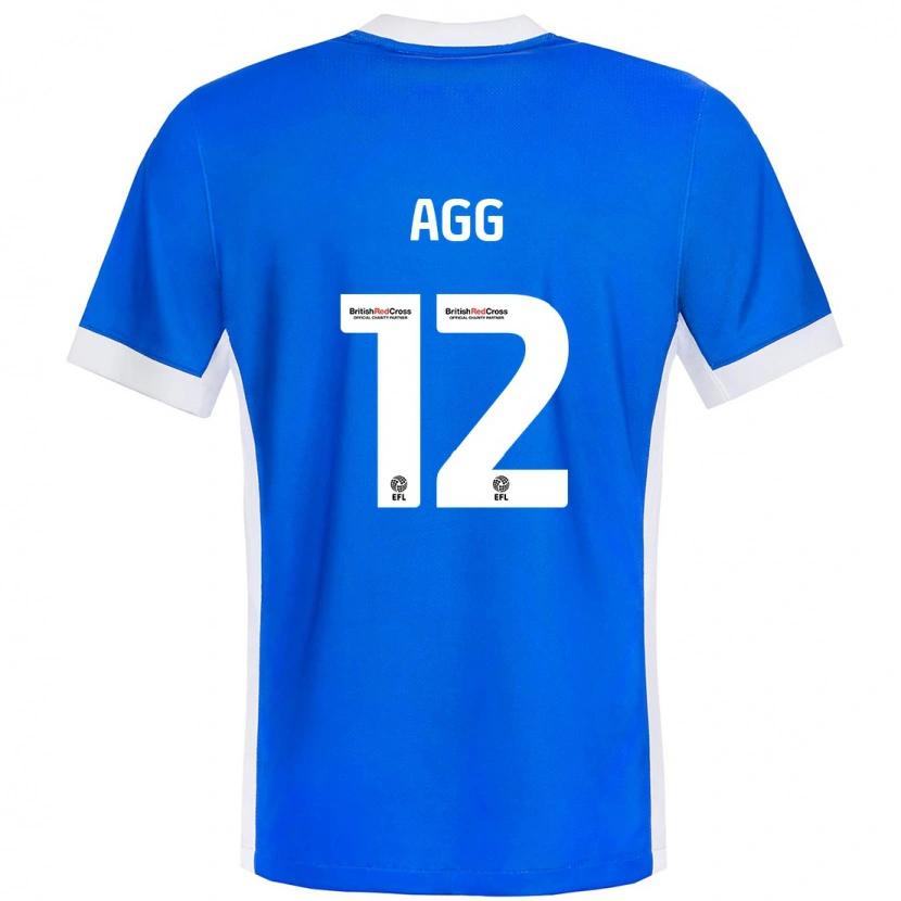 Danxen Kinderen Lily Agg #12 Blauw Wit Thuisshirt Thuistenue 2024/25 T-Shirt