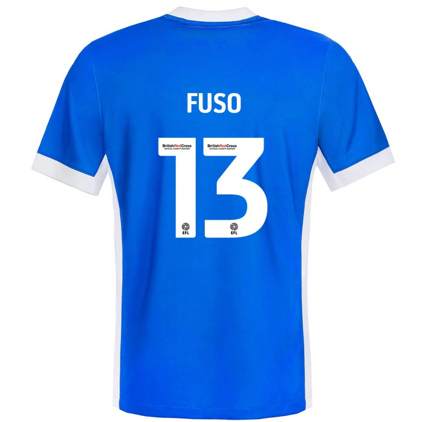 Danxen Kinderen Ivana Fuso #13 Blauw Wit Thuisshirt Thuistenue 2024/25 T-Shirt