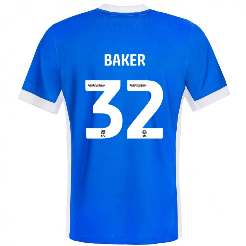 Danxen Kinderen Ava Baker #32 Blauw Wit Thuisshirt Thuistenue 2024/25 T-Shirt