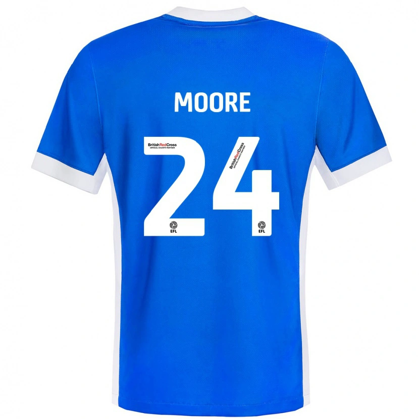 Danxen Kinderen Jade Ellis Moore #24 Blauw Wit Thuisshirt Thuistenue 2024/25 T-Shirt