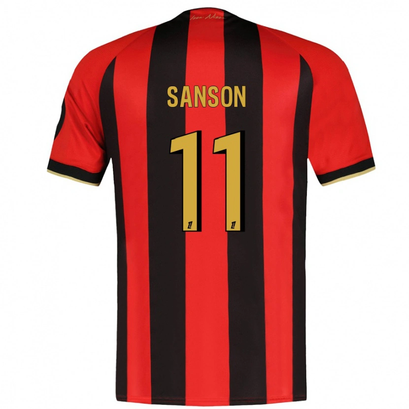 Danxen Kinderen Morgan Sanson #11 Rood Zwart Thuisshirt Thuistenue 2024/25 T-Shirt