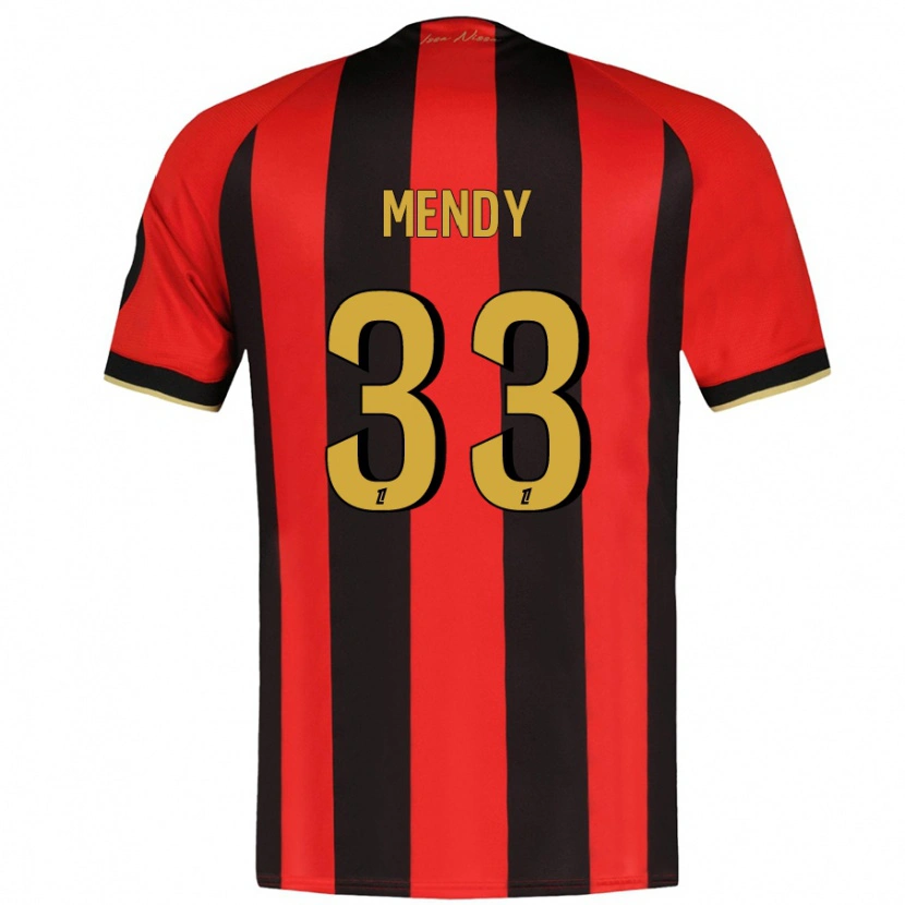 Danxen Kinderen Antoine Mendy #33 Rood Zwart Thuisshirt Thuistenue 2024/25 T-Shirt