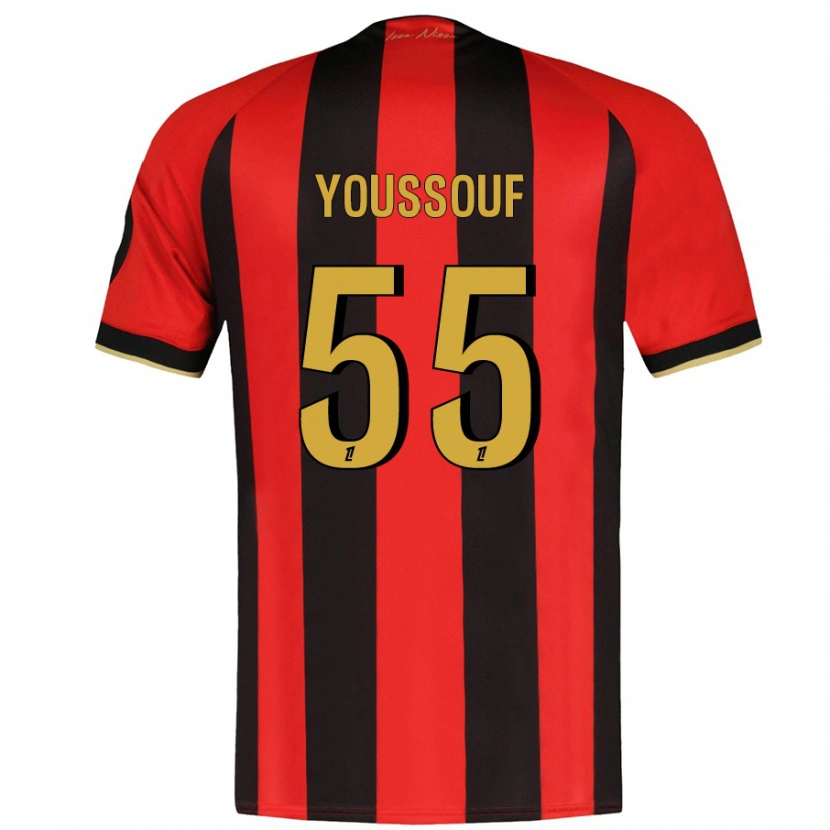 Danxen Kinderen Youssouf Ndayishimiye #55 Rood Zwart Thuisshirt Thuistenue 2024/25 T-Shirt