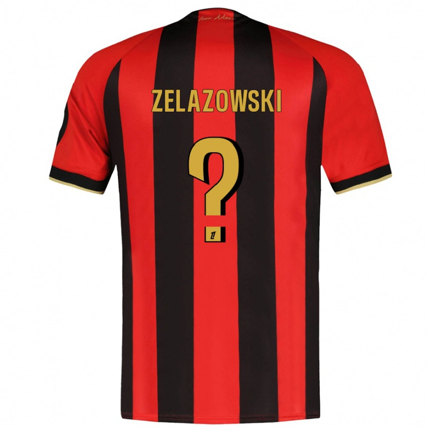 Danxen Kinderen Bartosz Zelazowski #0 Rood Zwart Thuisshirt Thuistenue 2024/25 T-Shirt