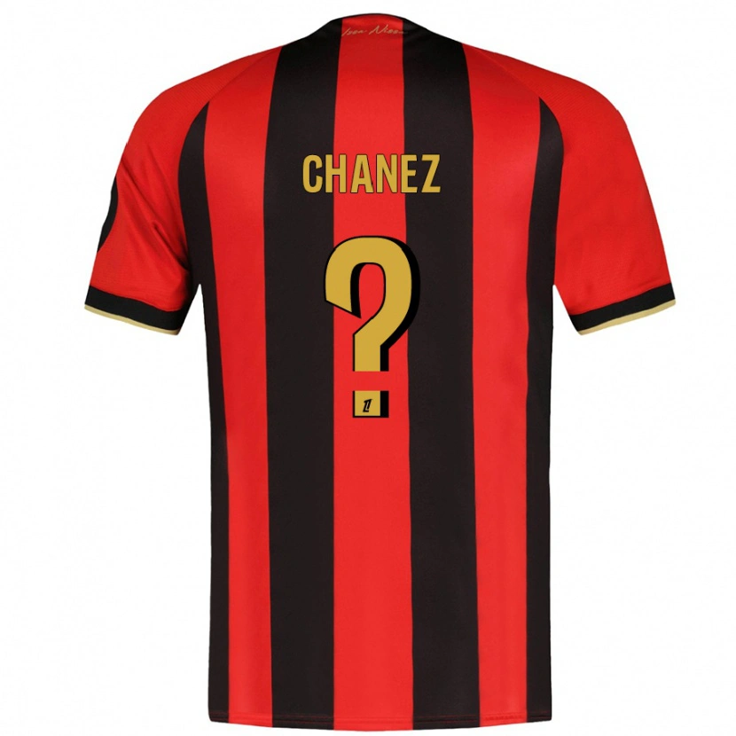 Danxen Kinderen Rafael Chanez #0 Rood Zwart Thuisshirt Thuistenue 2024/25 T-Shirt