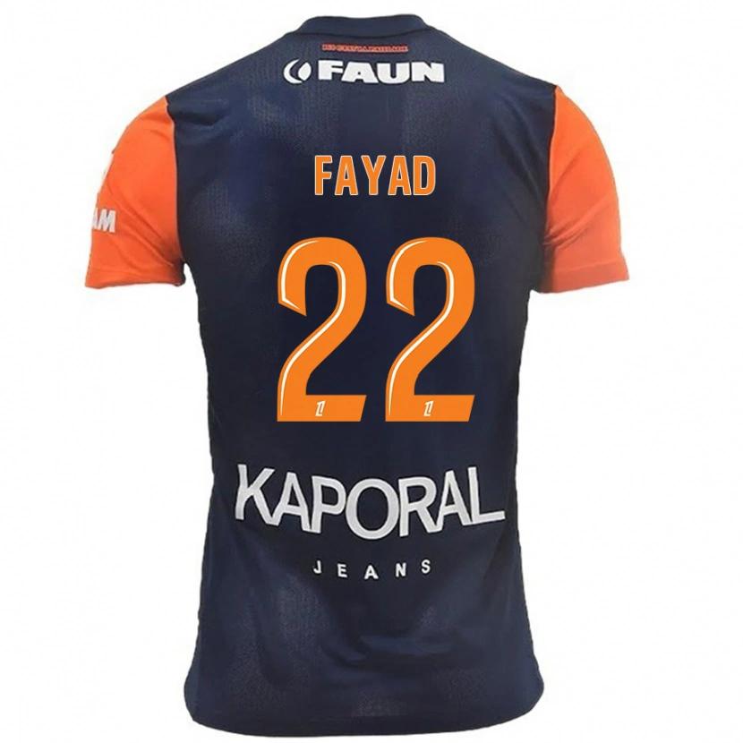 Danxen Kinderen Khalil Fayad #22 Marineblauw Oranje Thuisshirt Thuistenue 2024/25 T-Shirt