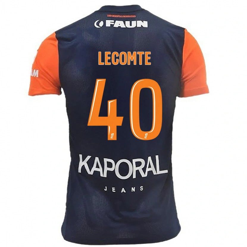 Danxen Kinderen Benjamin Lecomte #40 Marineblauw Oranje Thuisshirt Thuistenue 2024/25 T-Shirt