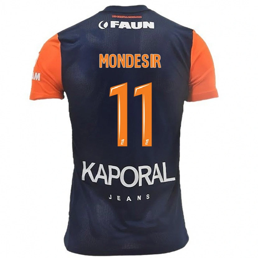 Danxen Kinderen Nérilia Mondésir #11 Marineblauw Oranje Thuisshirt Thuistenue 2024/25 T-Shirt