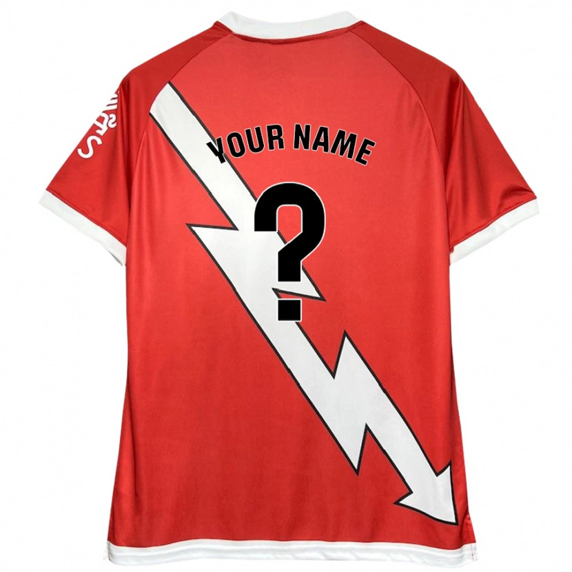 Danxen Kinderen Uw Naam #0 Wit Rood Thuisshirt Thuistenue 2024/25 T-Shirt