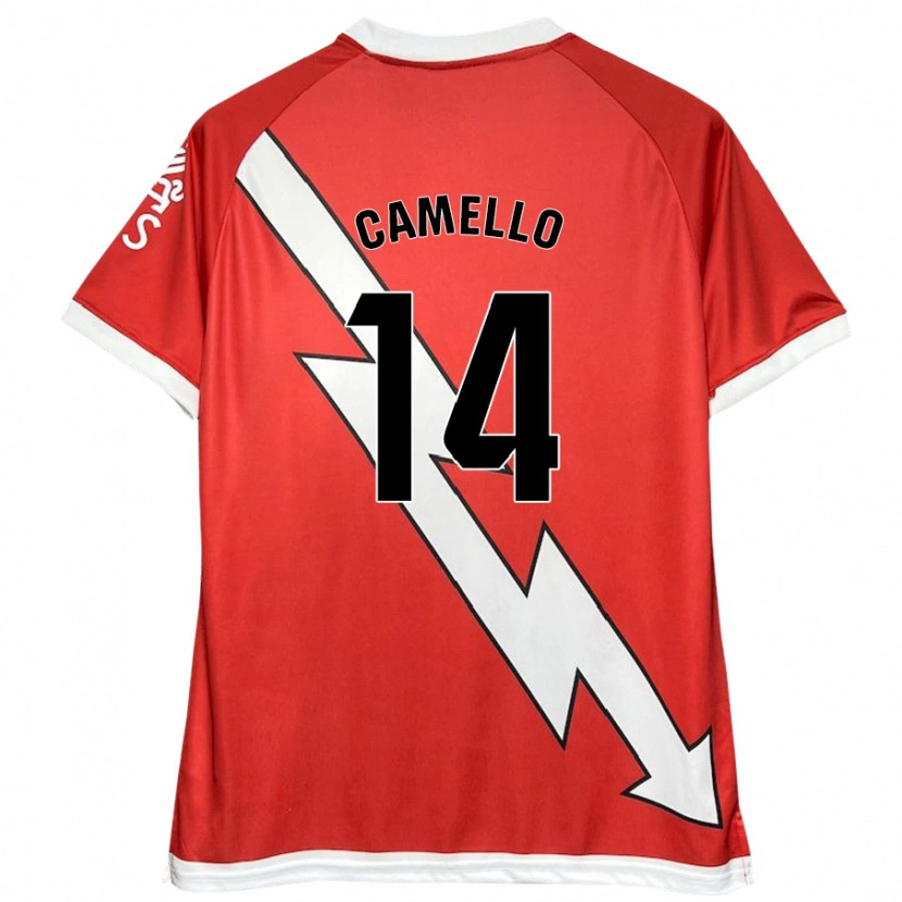 Danxen Kinderen Sergio Camello #14 Wit Rood Thuisshirt Thuistenue 2024/25 T-Shirt