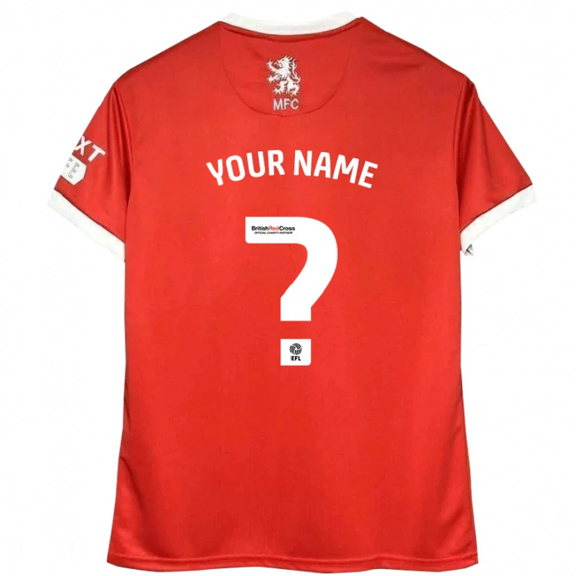 Danxen Kinderen Uw Naam #0 Rood Wit Thuisshirt Thuistenue 2024/25 T-Shirt