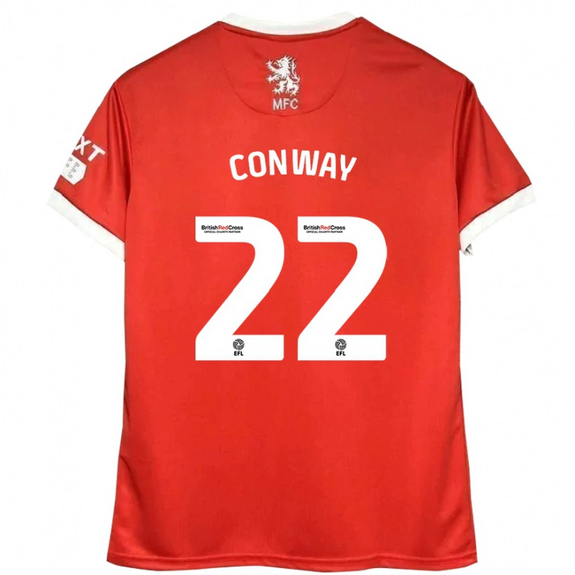 Danxen Kinderen Tommy Conway #22 Rood Wit Thuisshirt Thuistenue 2024/25 T-Shirt