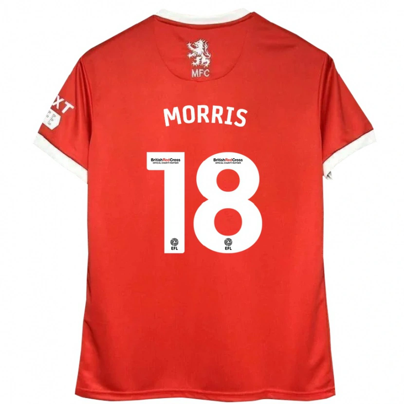 Danxen Kinderen Aidan Morris #18 Rood Wit Thuisshirt Thuistenue 2024/25 T-Shirt