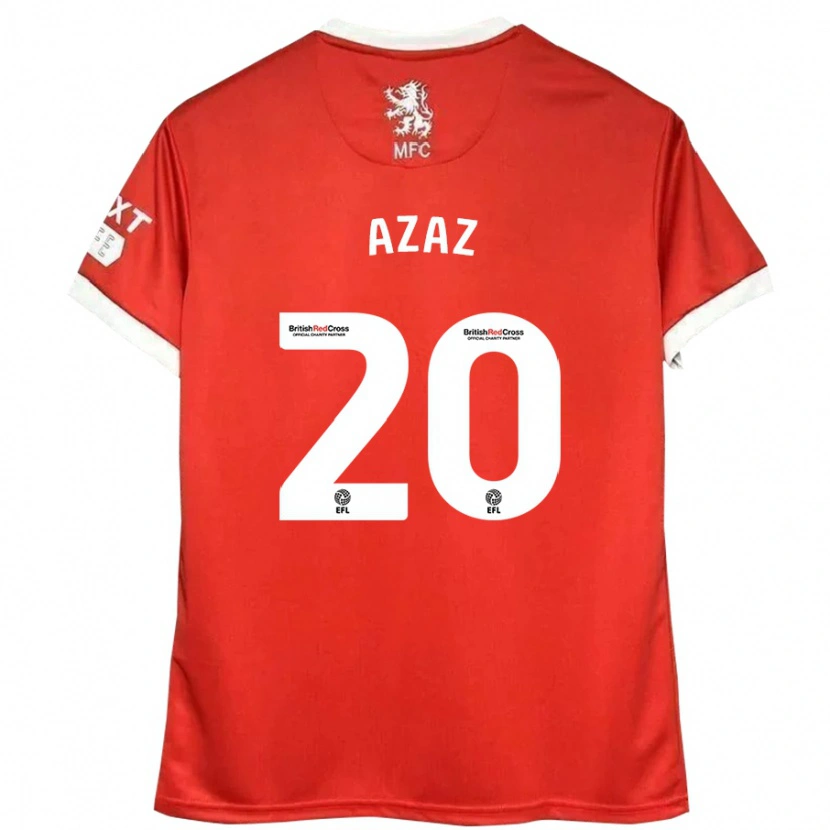 Danxen Kinderen Finn Azaz #20 Rood Wit Thuisshirt Thuistenue 2024/25 T-Shirt