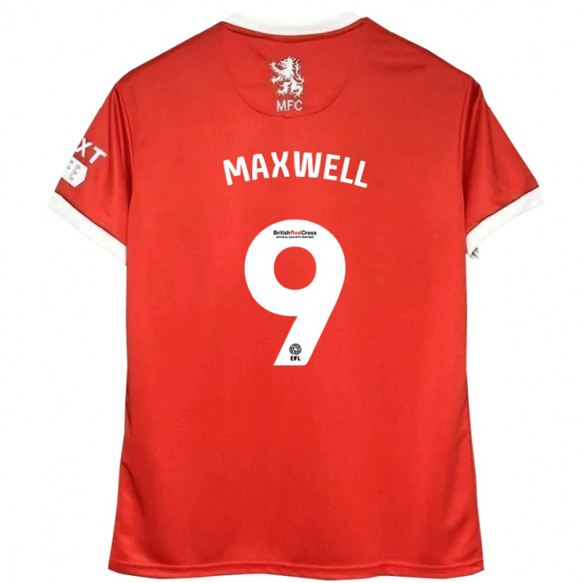 Danxen Kinderen Armani Maxwell #9 Rood Wit Thuisshirt Thuistenue 2024/25 T-Shirt