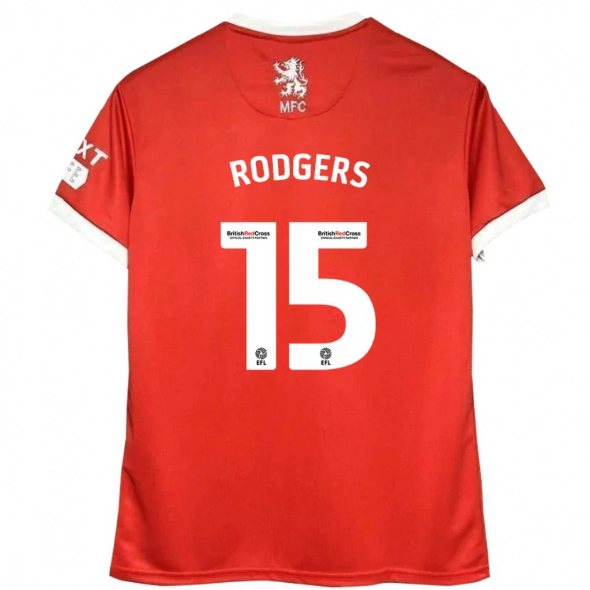 Danxen Kinderen Amber Rodgers #15 Rood Wit Thuisshirt Thuistenue 2024/25 T-Shirt