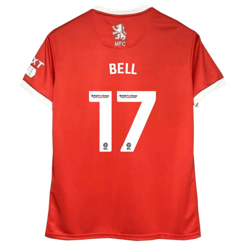 Danxen Kinderen Millie Bell #17 Rood Wit Thuisshirt Thuistenue 2024/25 T-Shirt