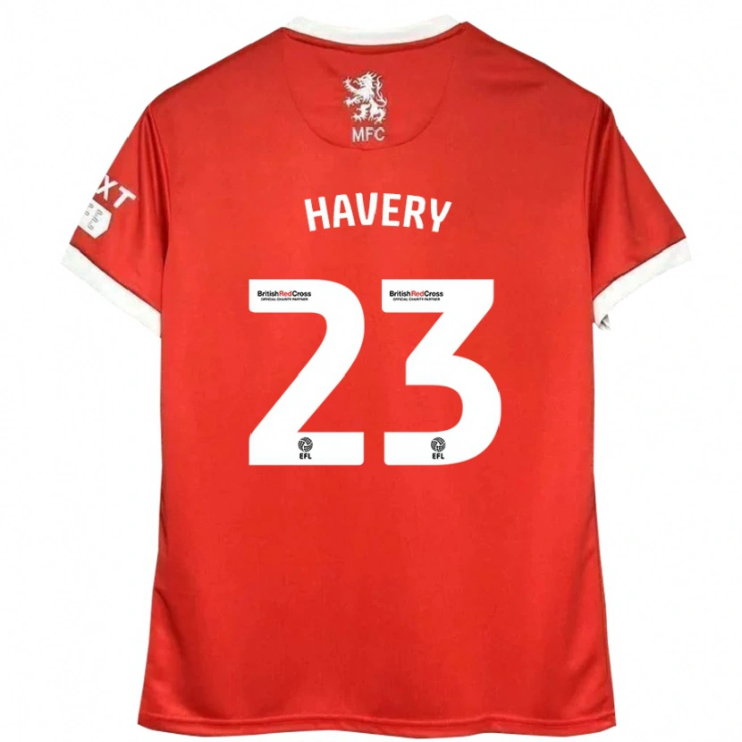 Danxen Kinderen Nicole Havery #23 Rood Wit Thuisshirt Thuistenue 2024/25 T-Shirt