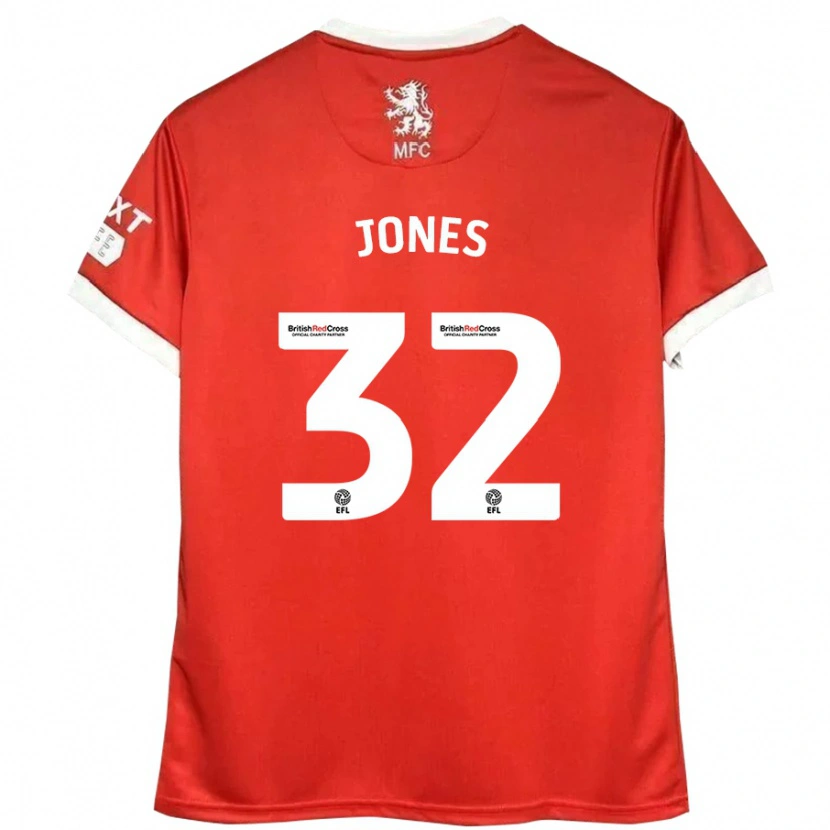 Danxen Kinderen Jamie Jones #32 Rood Wit Thuisshirt Thuistenue 2024/25 T-Shirt