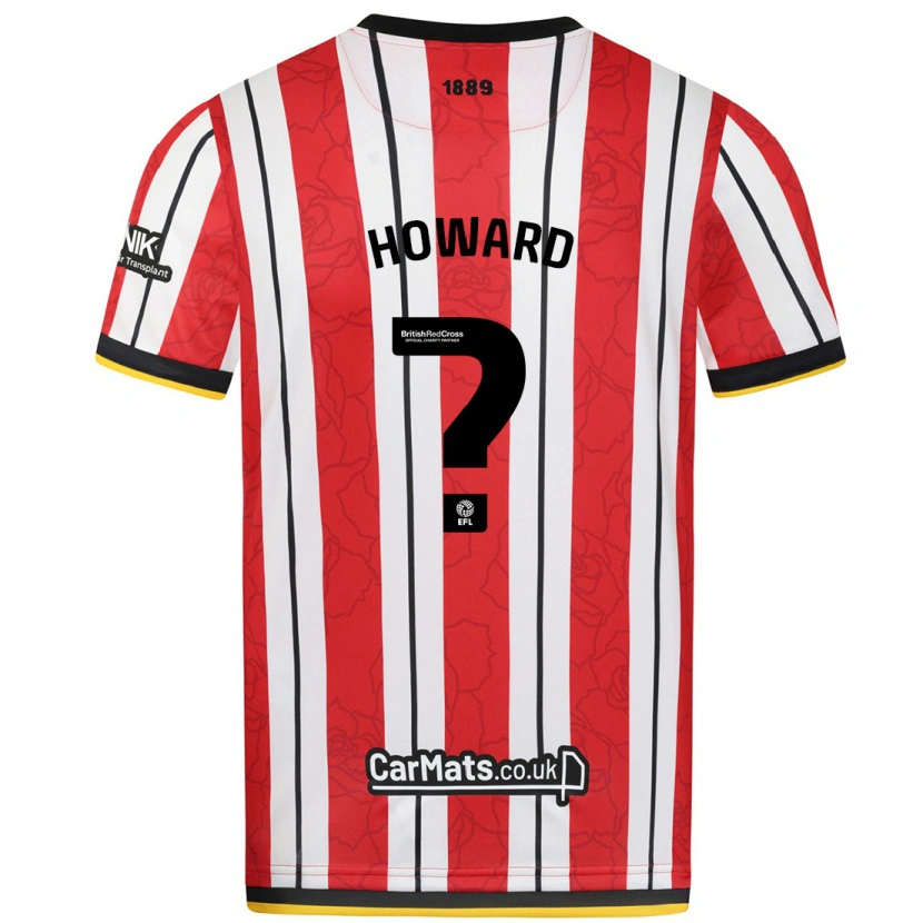 Danxen Kinderen Theo Howard #0 Rood Witte Strepen Thuisshirt Thuistenue 2024/25 T-Shirt