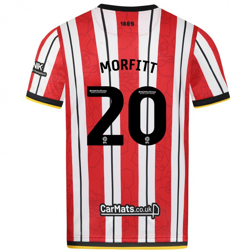 Danxen Kinderen Izzy Morfitt #20 Rood Witte Strepen Thuisshirt Thuistenue 2024/25 T-Shirt