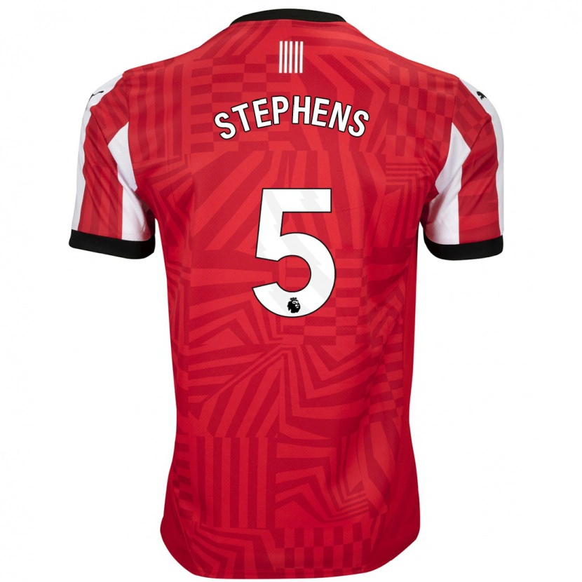 Danxen Kinderen Jack Stephens #5 Rood Wit Thuisshirt Thuistenue 2024/25 T-Shirt