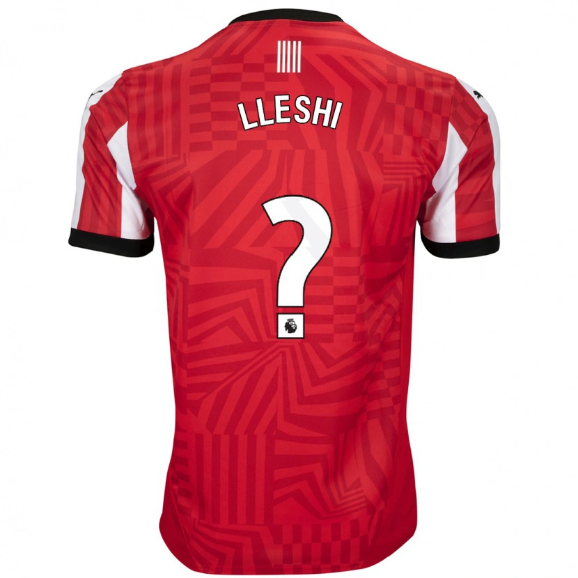 Danxen Kinderen Henri Lleshi #0 Rood Wit Thuisshirt Thuistenue 2024/25 T-Shirt