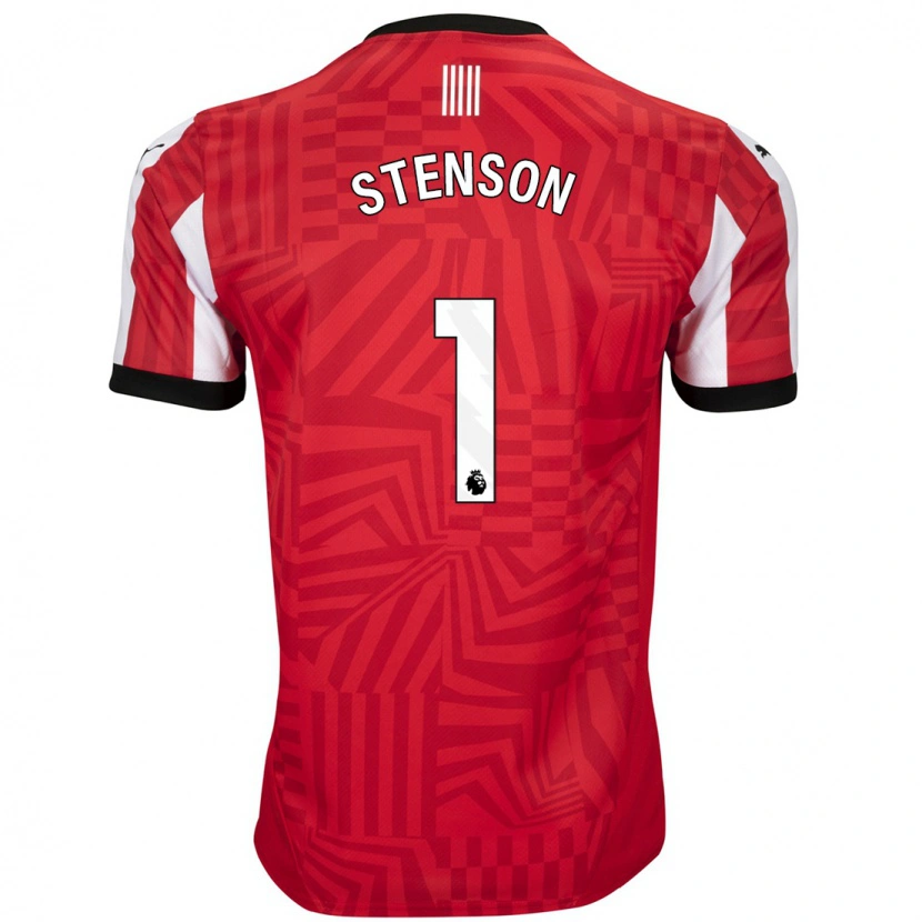 Danxen Kinderen Fran Stenson #1 Rood Wit Thuisshirt Thuistenue 2024/25 T-Shirt