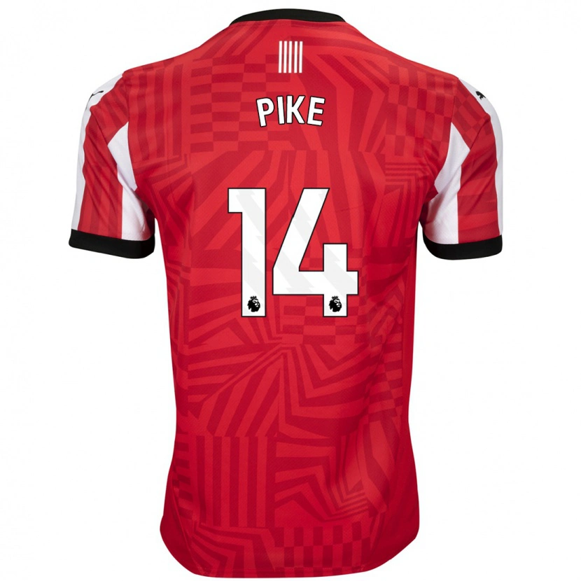 Danxen Kinderen Molly Pike #14 Rood Wit Thuisshirt Thuistenue 2024/25 T-Shirt