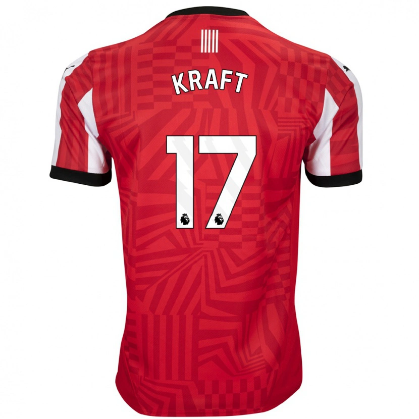 Danxen Kinderen Emily Kraft #17 Rood Wit Thuisshirt Thuistenue 2024/25 T-Shirt