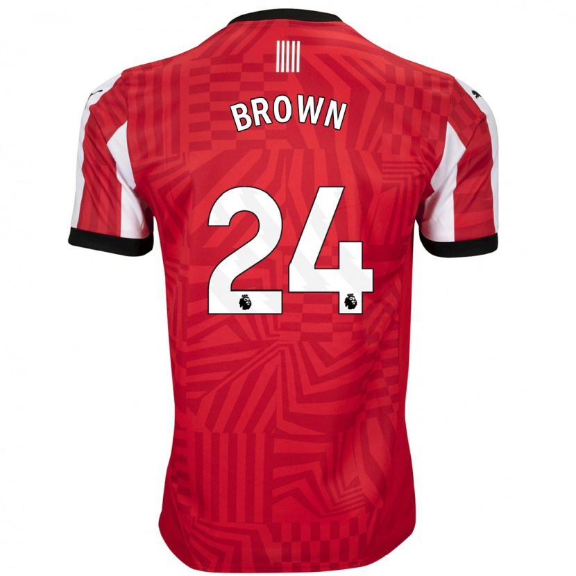 Danxen Kinderen Rachel Brown #24 Rood Wit Thuisshirt Thuistenue 2024/25 T-Shirt