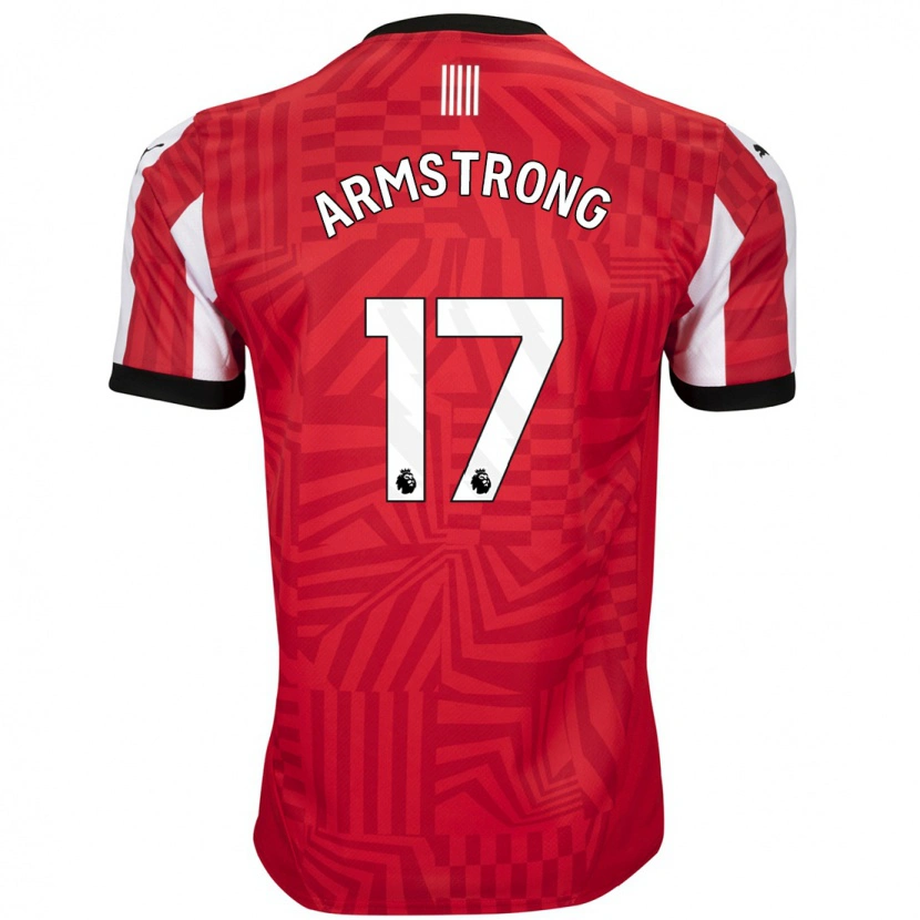 Danxen Kinderen Stuart Armstrong #17 Rood Wit Thuisshirt Thuistenue 2024/25 T-Shirt