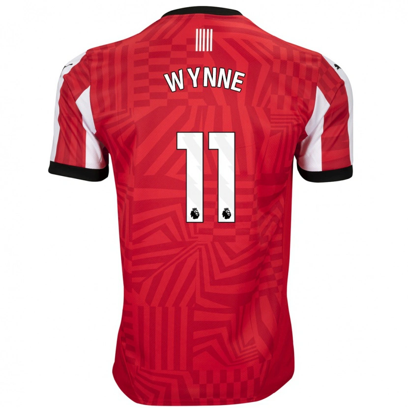 Danxen Kinderen Megan Wynne #11 Rood Wit Thuisshirt Thuistenue 2024/25 T-Shirt