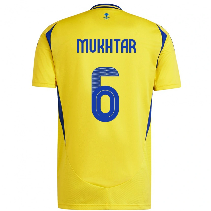 Danxen Kinderen Mukhtar Ali #6 Geel Blauw Thuisshirt Thuistenue 2024/25 T-Shirt