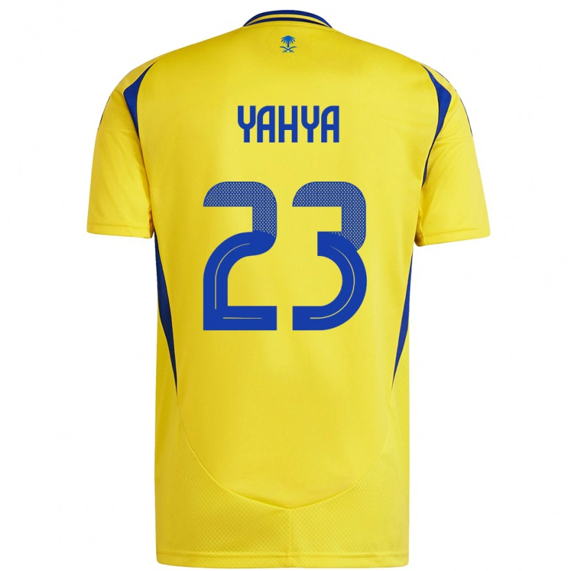 Danxen Kinderen Ayman Yahya #23 Geel Blauw Thuisshirt Thuistenue 2024/25 T-Shirt