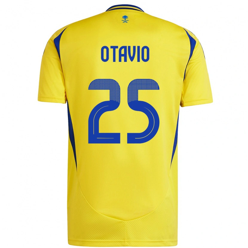 Danxen Kinderen Otávio #25 Geel Blauw Thuisshirt Thuistenue 2024/25 T-Shirt