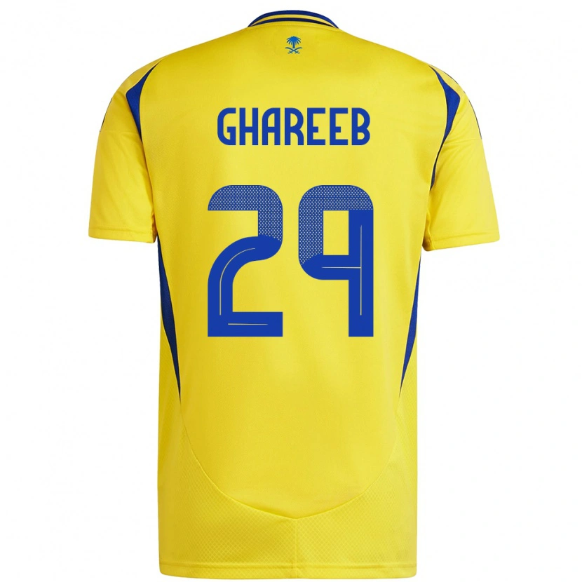 Danxen Kinderen Abdulrahman Ghareeb #29 Geel Blauw Thuisshirt Thuistenue 2024/25 T-Shirt