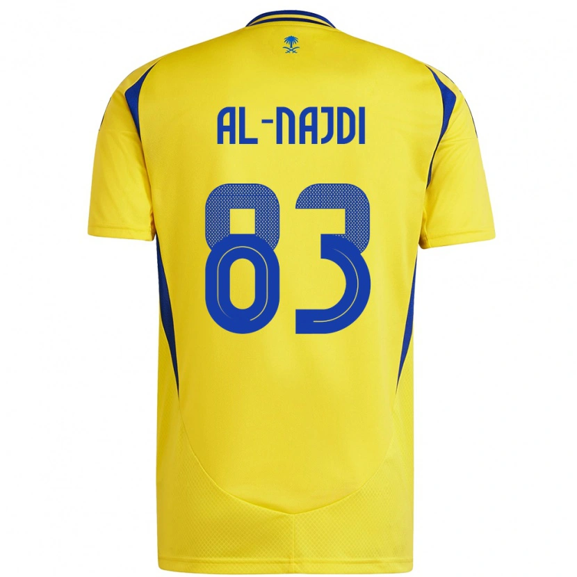 Danxen Kinderen Salem Al-Najdi #83 Geel Blauw Thuisshirt Thuistenue 2024/25 T-Shirt