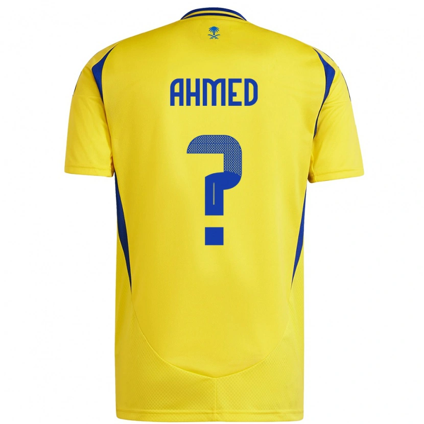 Danxen Kinderen Al Anood Ahmed #0 Geel Blauw Thuisshirt Thuistenue 2024/25 T-Shirt