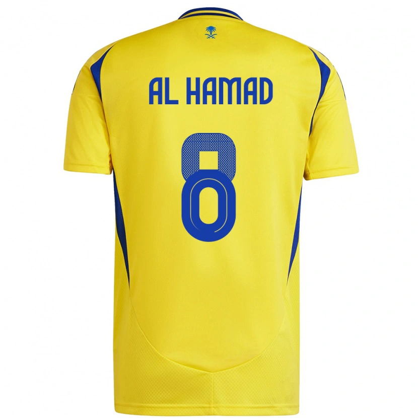 Danxen Kinderen Sara Al-Hamad #8 Geel Blauw Thuisshirt Thuistenue 2024/25 T-Shirt