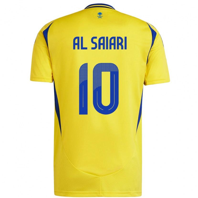 Danxen Kinderen Mubarkh Al-Saiari #10 Geel Blauw Thuisshirt Thuistenue 2024/25 T-Shirt