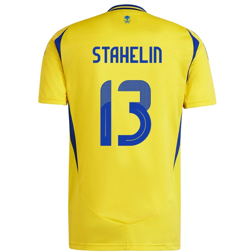 Danxen Kinderen Izabela Stahelin #13 Geel Blauw Thuisshirt Thuistenue 2024/25 T-Shirt