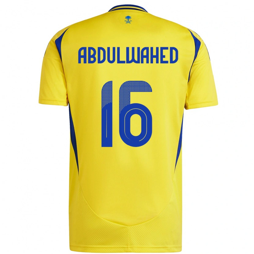 Danxen Kinderen Ghader Abdulwahed #16 Geel Blauw Thuisshirt Thuistenue 2024/25 T-Shirt