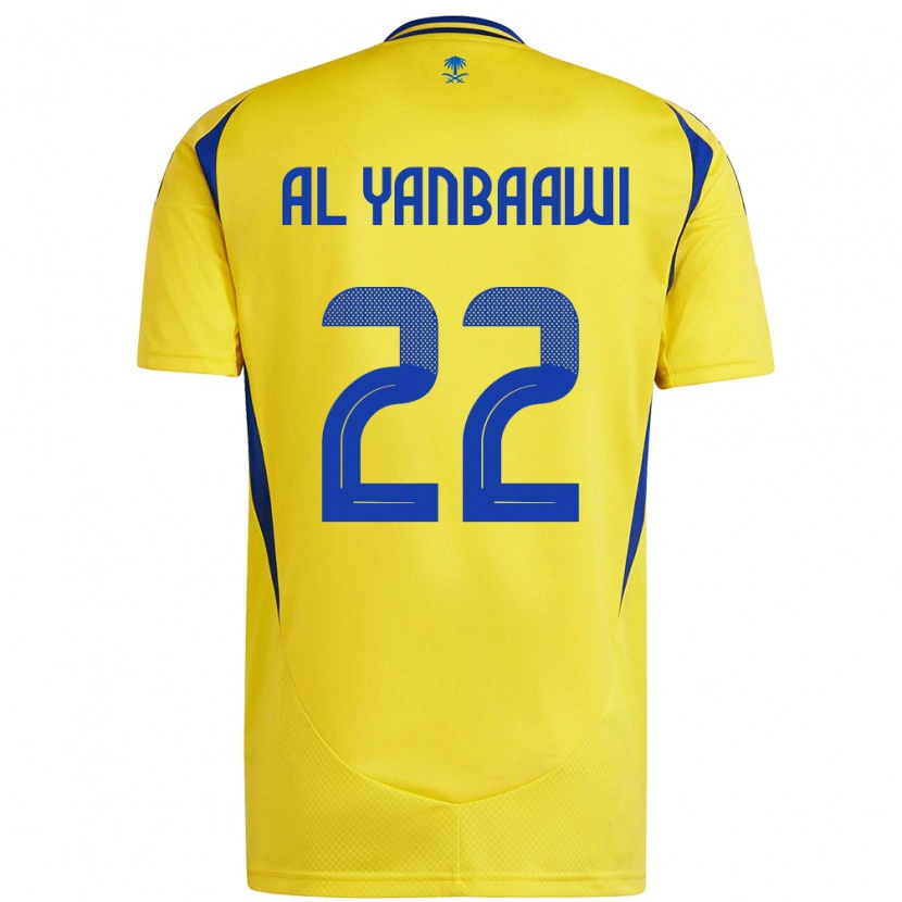 Danxen Kinderen Tahani Al-Yanbaawi #22 Geel Blauw Thuisshirt Thuistenue 2024/25 T-Shirt