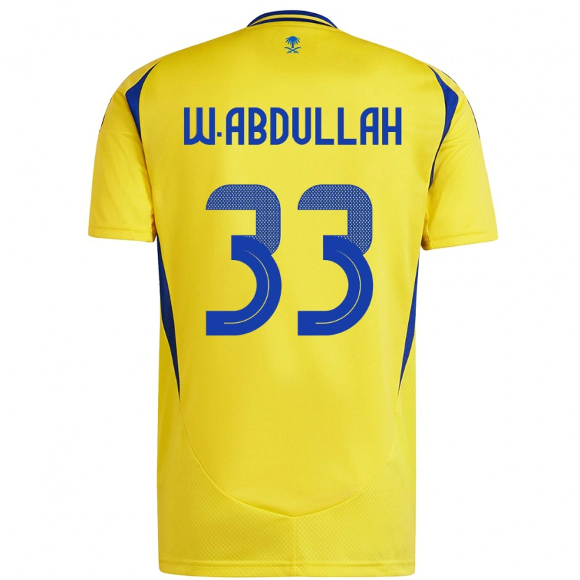 Danxen Kinderen Waleed Abdullah #33 Geel Blauw Thuisshirt Thuistenue 2024/25 T-Shirt