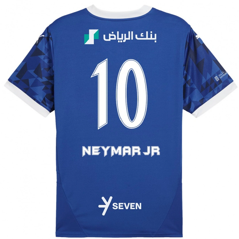 Danxen Kinderen Neymar #10 Donkerblauw Wit Thuisshirt Thuistenue 2024/25 T-Shirt