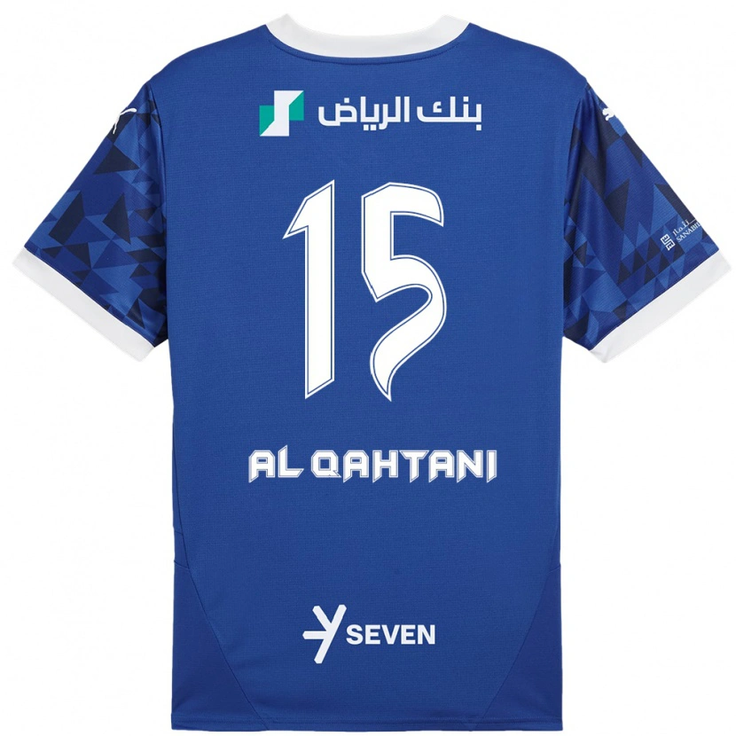 Danxen Kinderen Mohammed Al-Qahtani #15 Donkerblauw Wit Thuisshirt Thuistenue 2024/25 T-Shirt