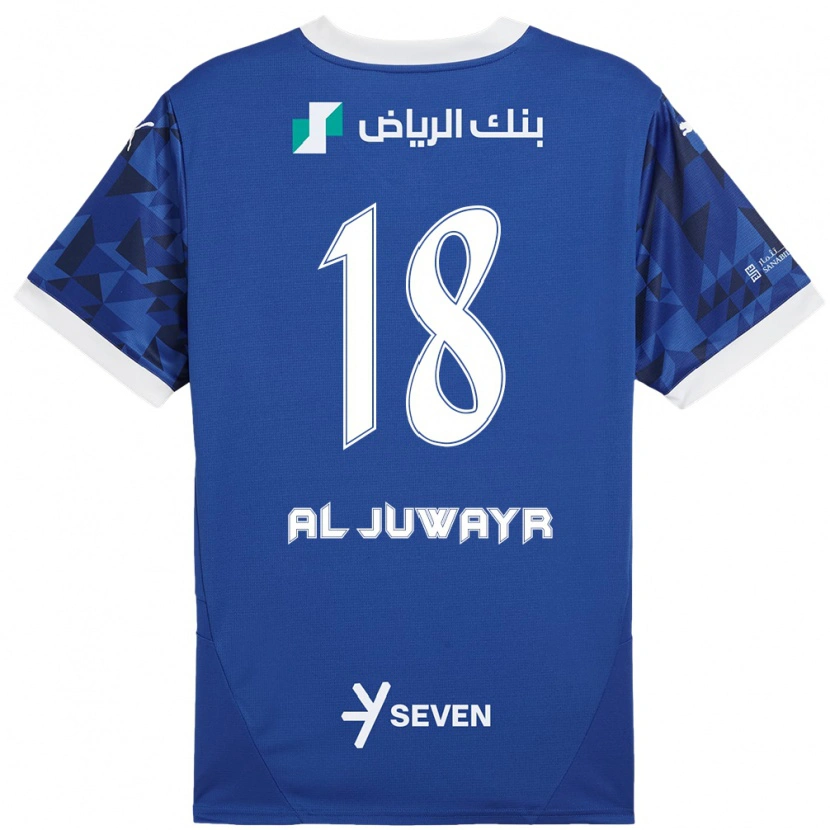 Danxen Kinderen Musab Al-Juwayr #18 Donkerblauw Wit Thuisshirt Thuistenue 2024/25 T-Shirt