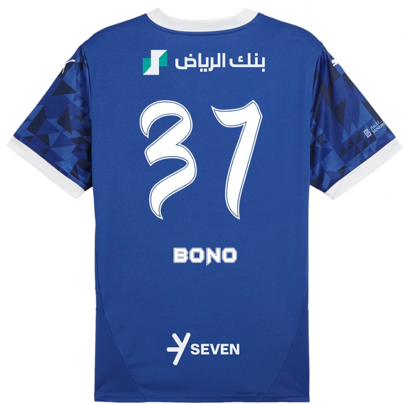 Danxen Kinderen Bono #37 Donkerblauw Wit Thuisshirt Thuistenue 2024/25 T-Shirt