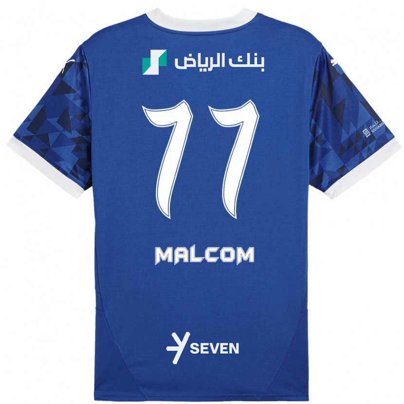 Danxen Kinderen Malcom #77 Donkerblauw Wit Thuisshirt Thuistenue 2024/25 T-Shirt